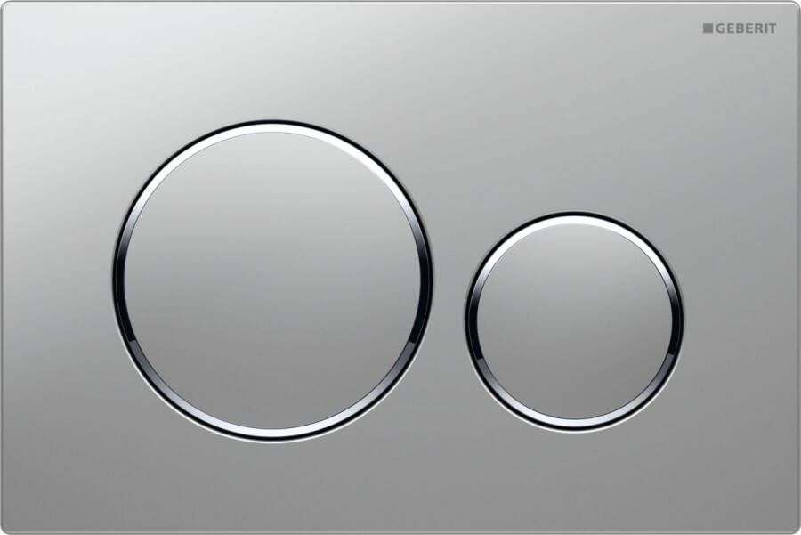 Geberit Sigma20 bedieningplaat 2-toets spoeling frontbediening voor toilet 24.6x16.4cm matchroom 115882KN1