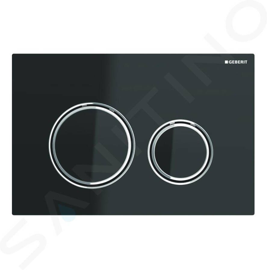 Geberit Sigma21 bedieningplaat met frontbediening voor toilet 24.6x16.4cm zandgrijs glans verchroomd