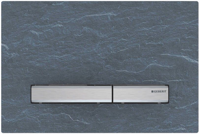 GEBERIT bedieningsplaat spoelsysteem Sigma50 2-toets spoeling 2-knops front easy-to-clean 12x246x164mm LxBxH mustang leisteen