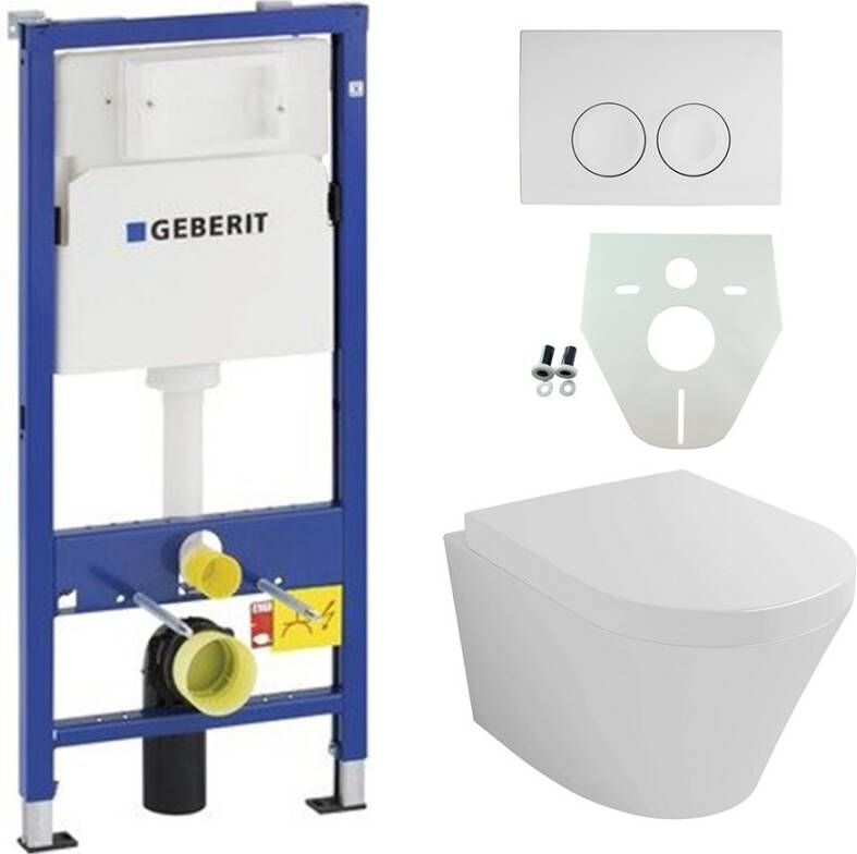 Geberit UP 100 met Vesta Rimless toilet compleet wit