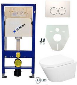 Geberit UP 100 Vesta Rimless wc+zitt.+ Delta 25 wit