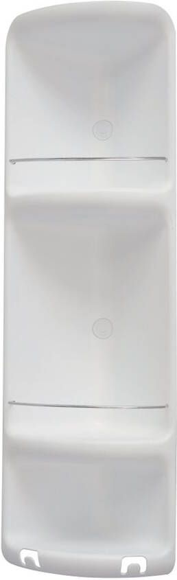 Gedy Caesar Badkamerhoek 3-laags Caddy 226x710x160 mm ABS wit