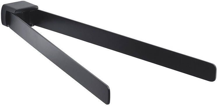 Gedy Pirenei Dubbele draaibare handdoekhouder mat zwart