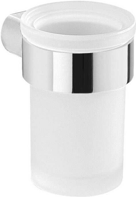 Sapho Bekerhouder Pirenei Hangend 6.9x10.5 cm Chroom Satijnglas