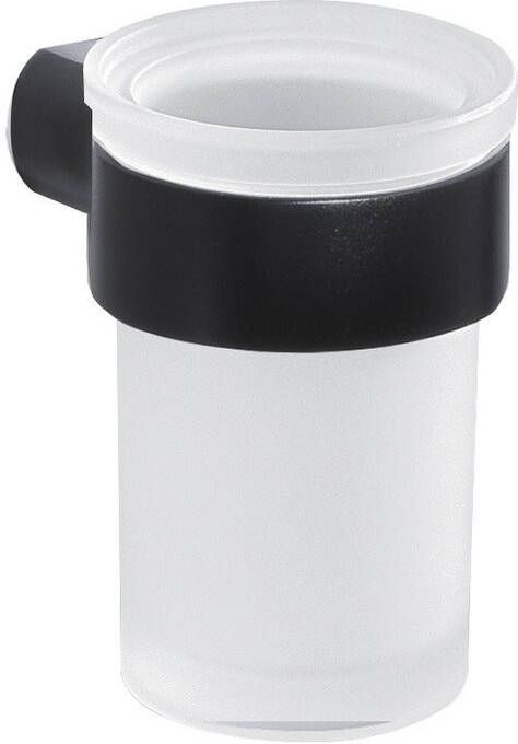 Sapho Bekerhouder Pirenei Hangend 6.9x10.5 cm Mat Zwart Satijnglas