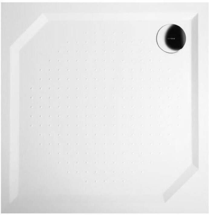 Sapho Douchebak Gegoten Marmer Aneta 90x90x4 cm Vierkant Wit