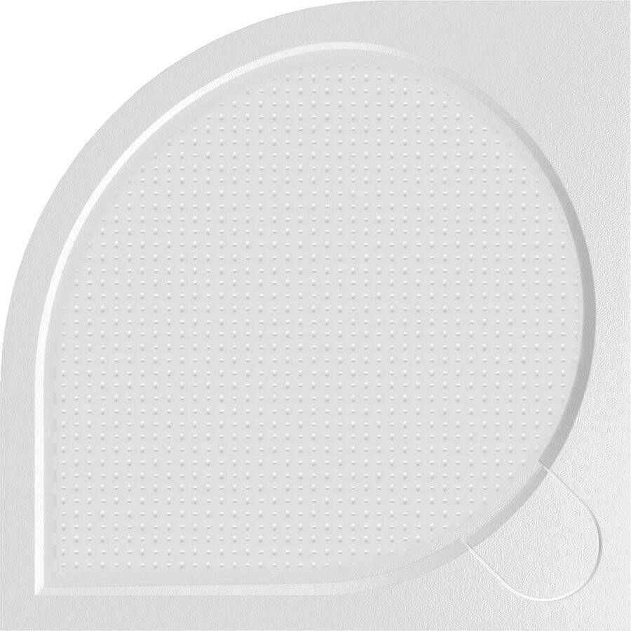 Gelco Arca Kwartronde gegoten marmeren Douchebak 90x90x3cm R550