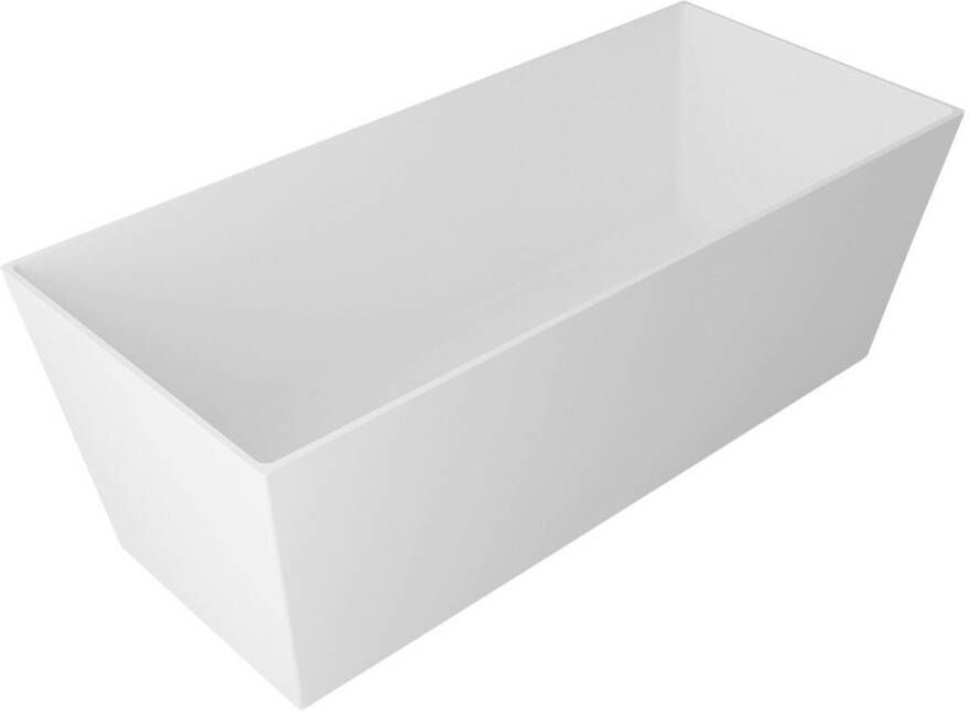 Gelco Kvadrie marmer vrijstaand bad 159x65 cm wit