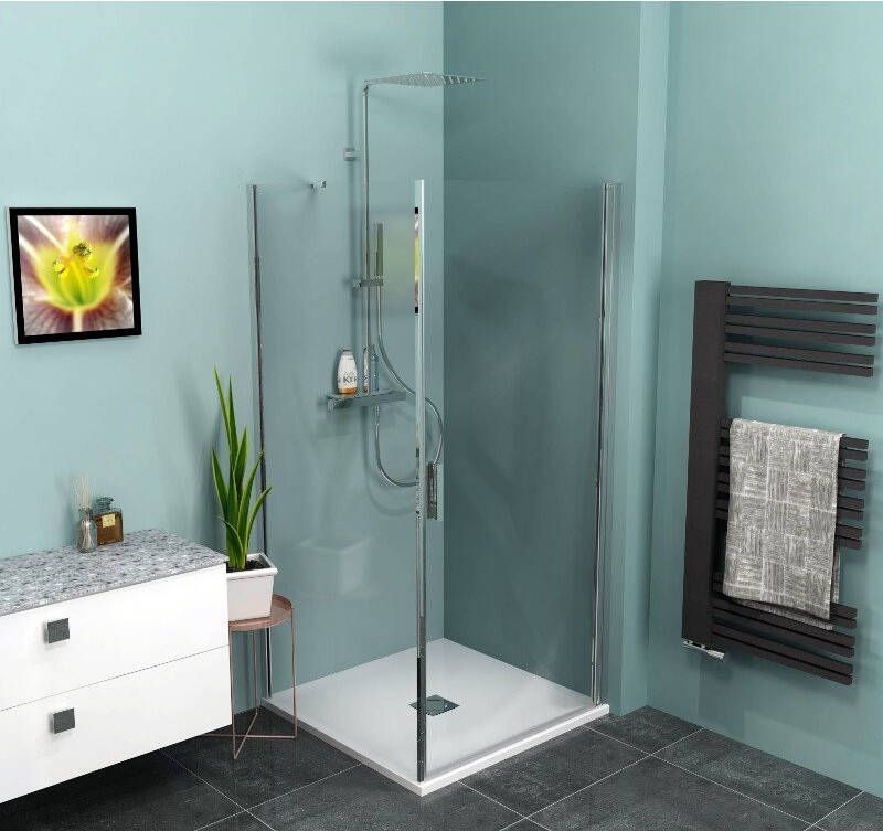 Gelco One douchecabine vierkant 90x90 cm chroom
