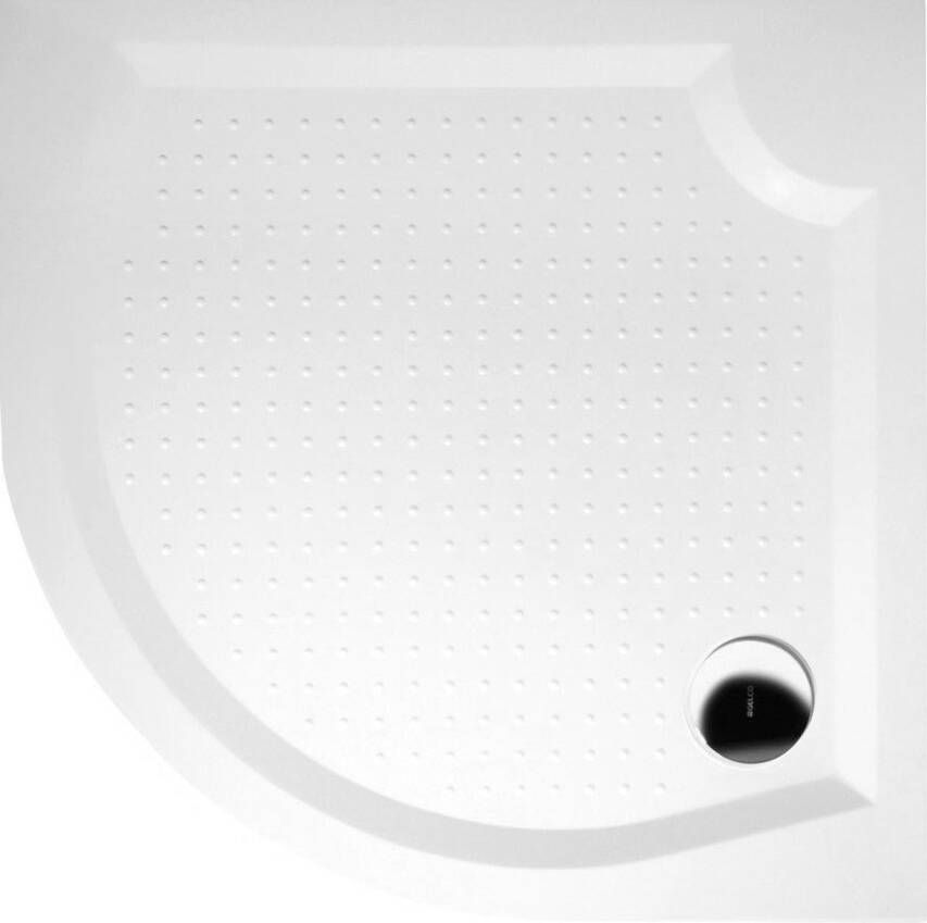 Sapho Douchebak Gegoten Marmer Viva 90x90x4 cm Kwartrond Wit
