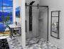 Sapho Nisdeur Volcano Schuifdeur 120x200 cm 8 mm Gecoat Glas Mat Zwart - Thumbnail 2