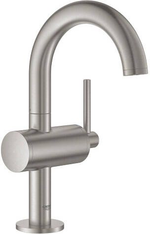 Grohe Atrio Wastafelkraan Opbouw uitloop 12.5cm M-size push open supersteel 32043DC3