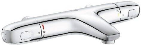 GROHE Grohtherm 1000 New Badthermostaatkraan wand tweegreeps 2-gats omstelinrichting 150mm hart 147mm uitloop vast chroom