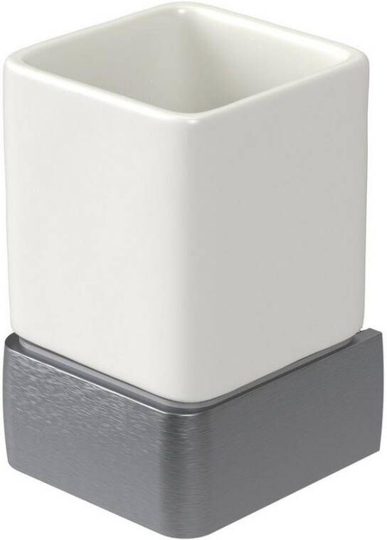 Haceka Bekerhouder Aline Grey 7 4x11 4 cm Keramiek Mat Grijs
