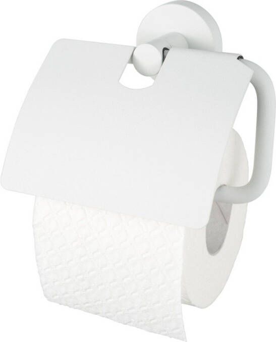 Haceka Kosmos toiletrolhouder met klep 14 3x5x12 9cm wit