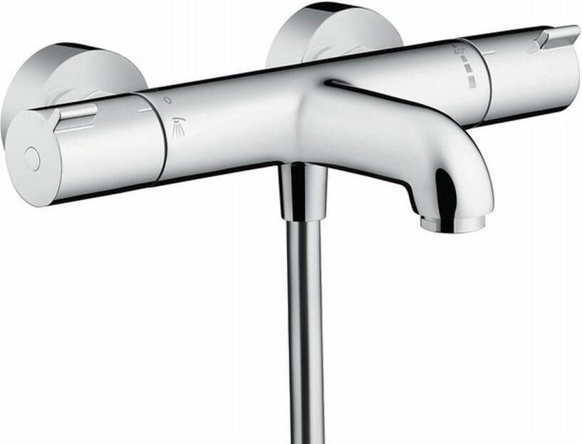 HANS GROHE Hansgrohe Ecostat 1001 CL Badthermostaatkraan opbouw tweegreeps met omstelinrichting 182mm uitloop met S-koppelingen chroom