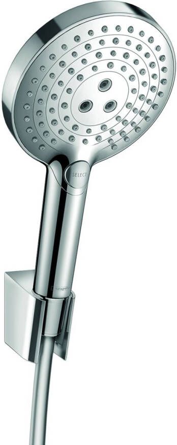 Hansgrohe Raindance Select S PortersS badset met S 120 3jet handdouche met wandhouder met Isiflex`B doucheslang 160cm wit chroom 26721400 - Foto 2