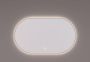 Hipp-Design spiegel ovaal-recht met LED verlichting 120x70 mat zwart - Thumbnail 1