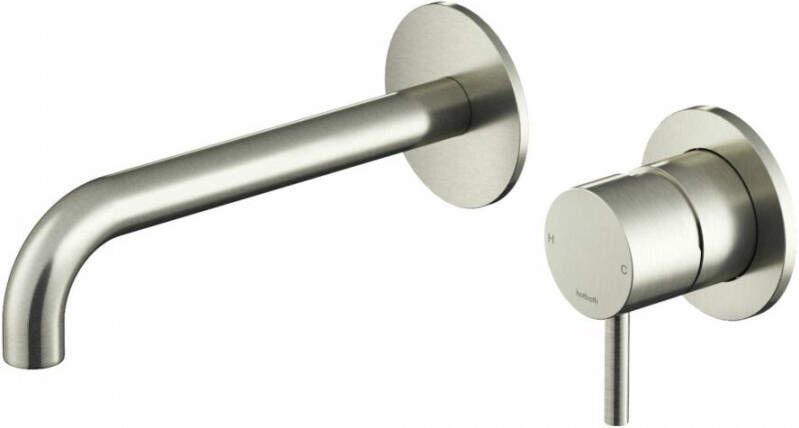 Hotbath Wastafelmengkraan Archie Inbouw Gebogen 18 cm RVS 316 (excl. inbouwdeel) - Foto 2