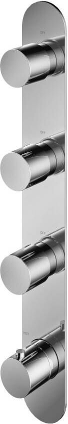 Hotbath Buddy B050 inbouw douchethermostaat met 3 stopkranen verticale plaatsing geborsteld nikkel - Foto 3