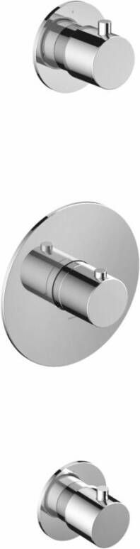 Hotbath Buddy CB007 inbouw thermostaatkraan met 2 stopkranen chroom