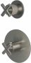 Hotbath Chap C012 inbouw thermostaatkraan 1 stopkraan geborsteld nikkel - Thumbnail 1