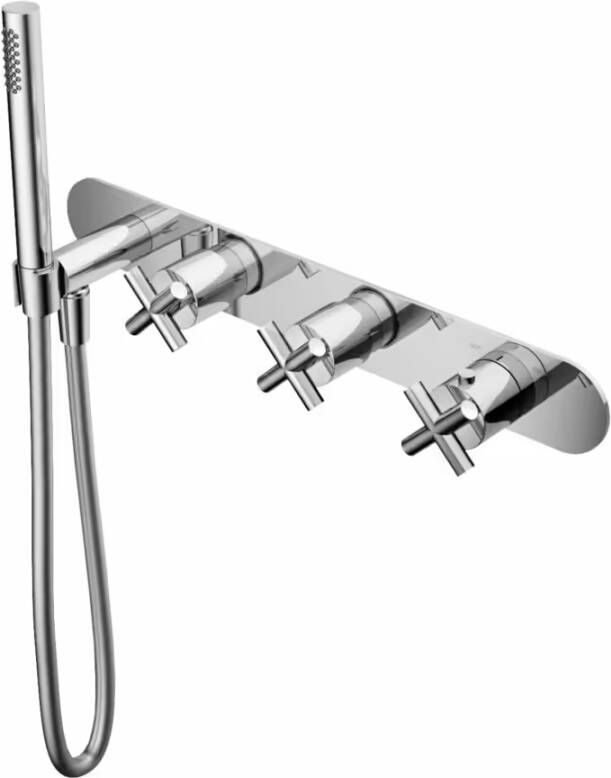 Hotbath Cobber 1-hendel hoge wastafelmengkraan 28 6 centimeter hoog met gebogen uitloop van 18 cm verouderd ijzer - Foto 2