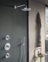 Hotbath Chap inbouw douche set met 2 stopkranen IBS3 geborsteld nikkel 3 standen handdouche plafondbuis 30cm douchekop 30cm (incl. glijstang) - Thumbnail 5