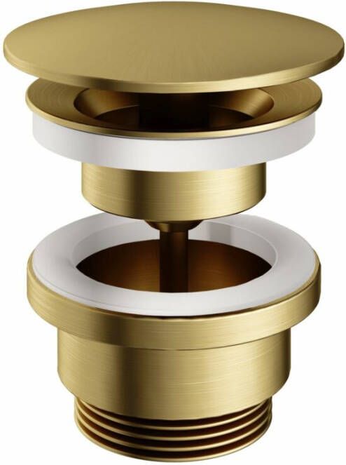 Hotbath Afvoerplug Cobber Always-Open met Schroef Rond Geborsteld Messing PVD - Foto 2