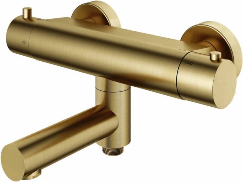 Hotbath Cobber B020 thermostatische badkraan geborsteld messing PVD
