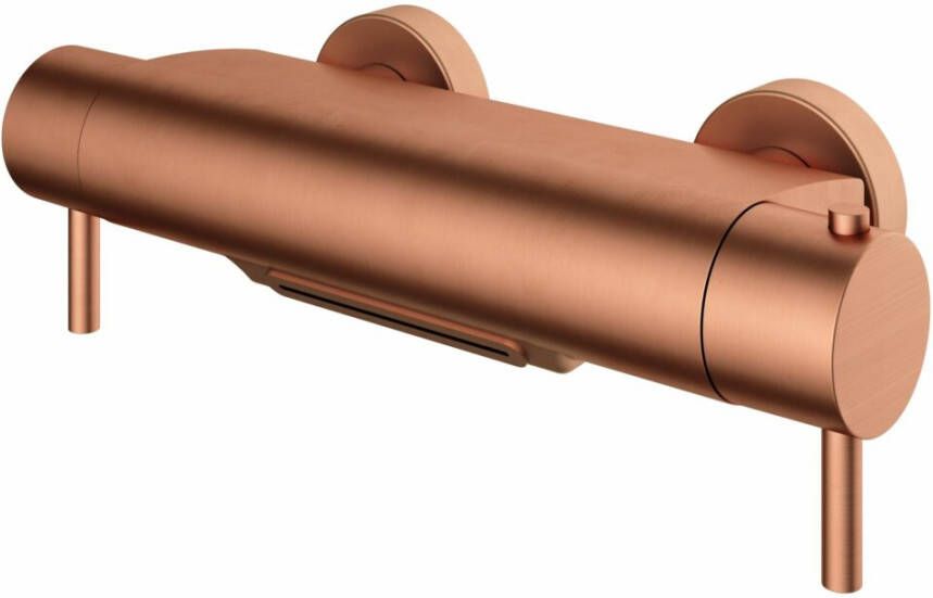 Douche Concurrent Badkraan Hotbath Buddy 15cm Hartafstand Thermostatisch Opbouw Geborsteld Koper 2 Greeps met Waterval - Foto 2