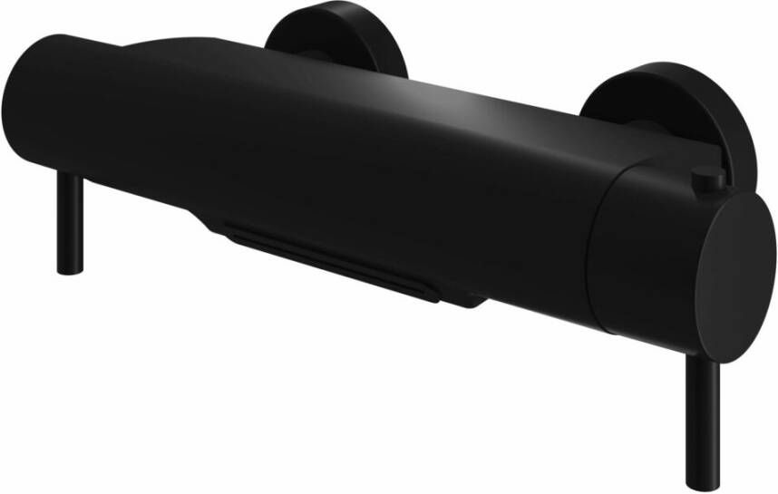 Douche Concurrent Badkraan Hotbath Buddy 15cm Hartafstand Thermostatisch Opbouw Mat Zwart 2 Greeps met Waterval - Foto 2