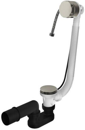 Hotbath Pal verlengde badoverloop met vulcombinatie nikkel geborsteld P033GN - Foto 3