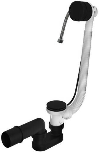 Hotbath Pal verlengde badoverloop met vulcombinatie zwart mat P033BL - Foto 2