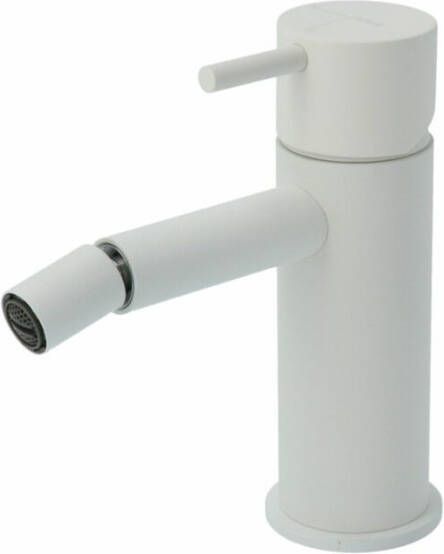 Hotbath Cobber bidetkraan 14 3 cm hoog met rechte uitloop van 10 9 cm mat wit - Foto 2