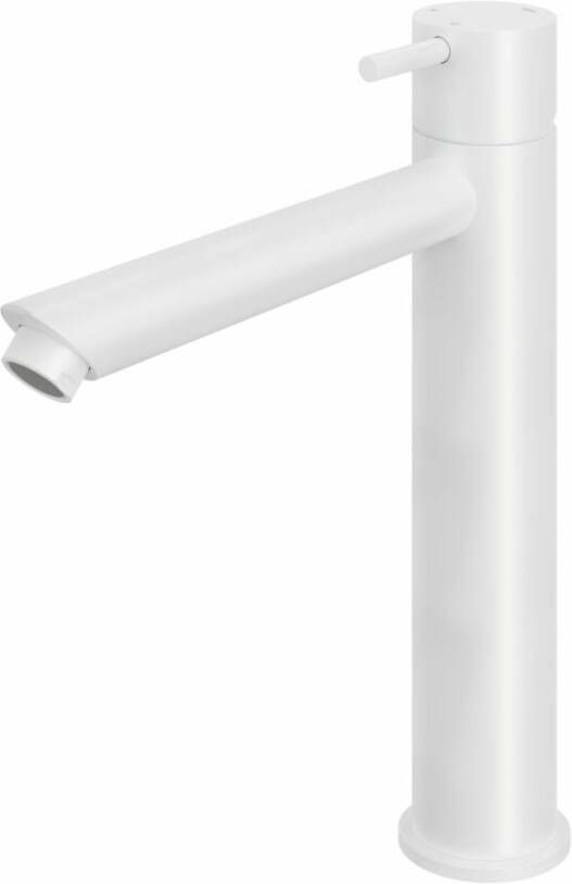 Hotbath Cobber ééhendel hoge wastafelmengkraan 28 6 centimeter hoog met rechte uitloop van 18 cm mat wit - Foto 2