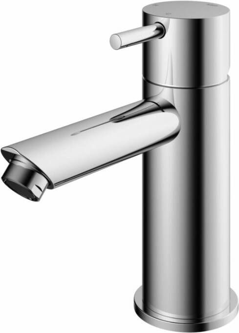Hotbath Cobber 1-hendel wastafelmengkraan 14 3 cm hoog met rechte uitloop van 11 cm chroom