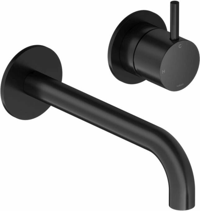 Hotbath Cobber CB105-18 inbouw wastafelmengkraan mat zwart