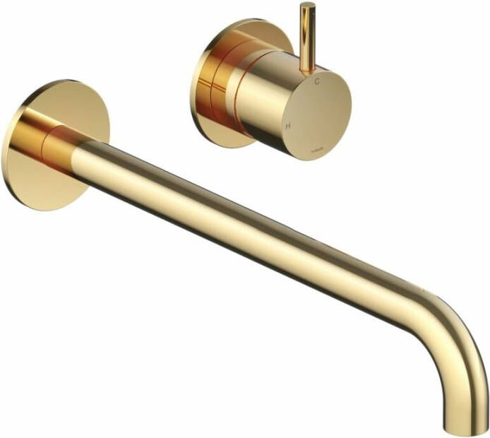 Hotbath Cobber CB105-25 inbouw wastafelmengkraan gepolijst messing