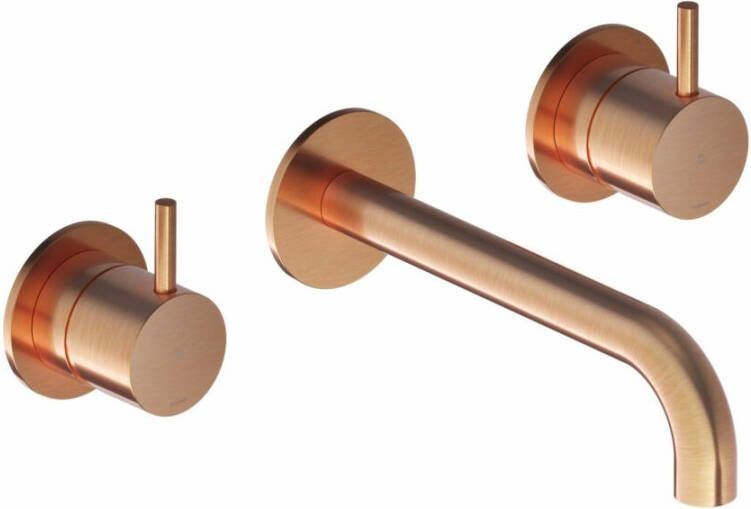 Hotbath Cobber CB005T-18 inbouw wastafelmengkraan geborsteld koper