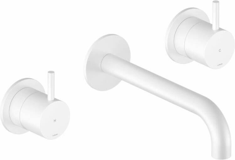 Hotbath Cobber CB005T-18 inbouw wastafelmengkraan mat wit