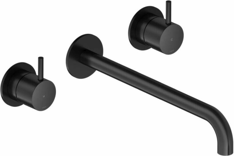 Hotbath Cobber CB005T-25 inbouw wastafelmengkraan mat zwart