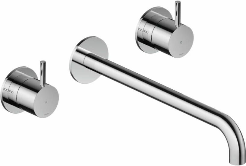 Hotbath Cobber CB005T-25 inbouw wastafelmengkraan zwart chroom