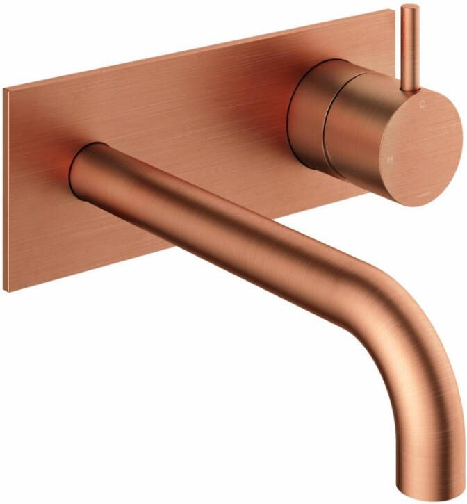 Hotbath Cobber CB006-18 inbouw wastafelmengkraan geborsteld koper