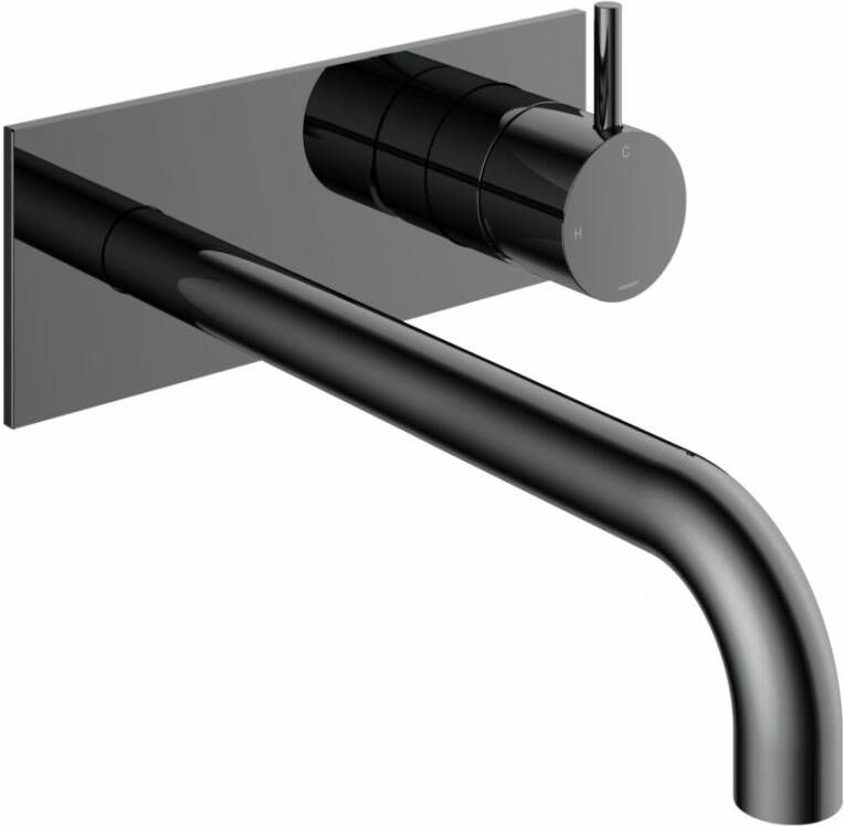 Hotbath Cobber CB006-25 inbouw wastafelmengkraan zwart chroom