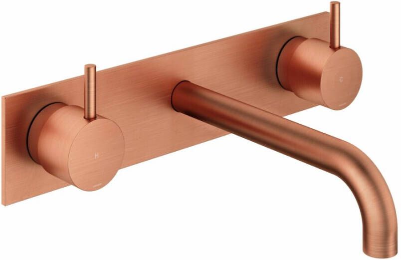 Hotbath Cobber CB006T-18 inbouw wastafelmengkraan geborsteld koper