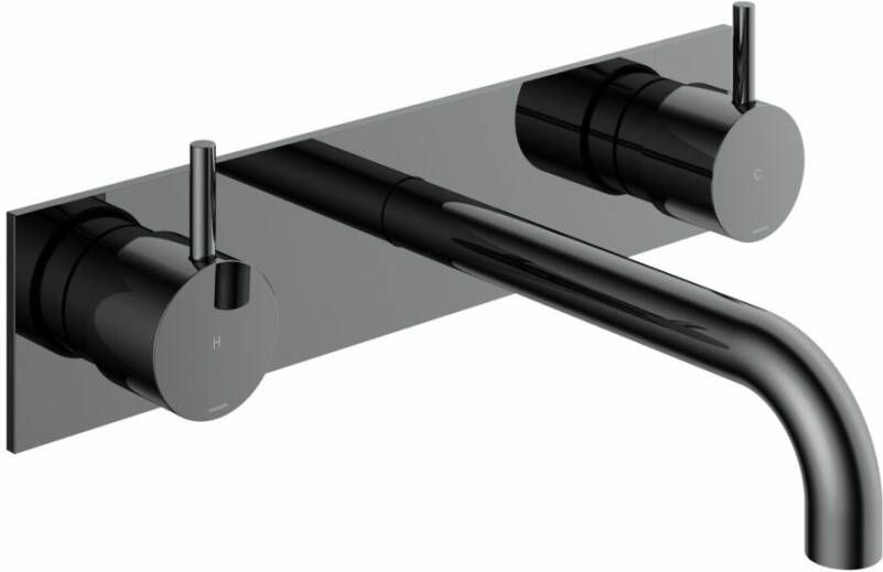 Hotbath Cobber CB006T-18 inbouw wastafelmengkraan zwart chroom