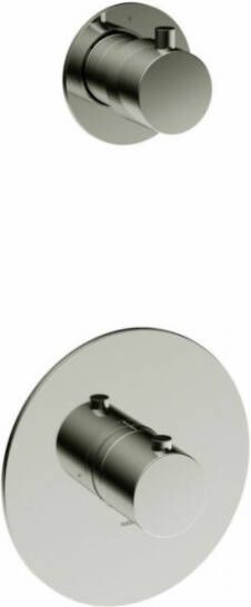 Hotbath Cobber CB012EXT afbouwdeel voor inbouw thermostaat met 1 stopkraan glans nikkel