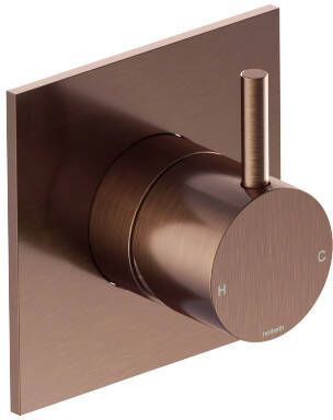 Hotbath Cobber afbouwdeel voor inbouw douchemengkraan 9 x 9 cm geborsteld koper PVD