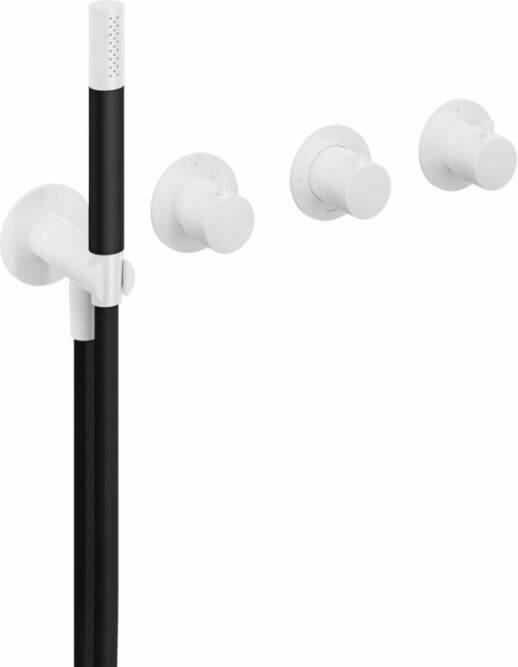 Hotbath Cobber afbouwdeel inbouw badendouche thermostaat met 2 stopkranen zonder uitloop mat wit CB7071EXTWH - Foto 2